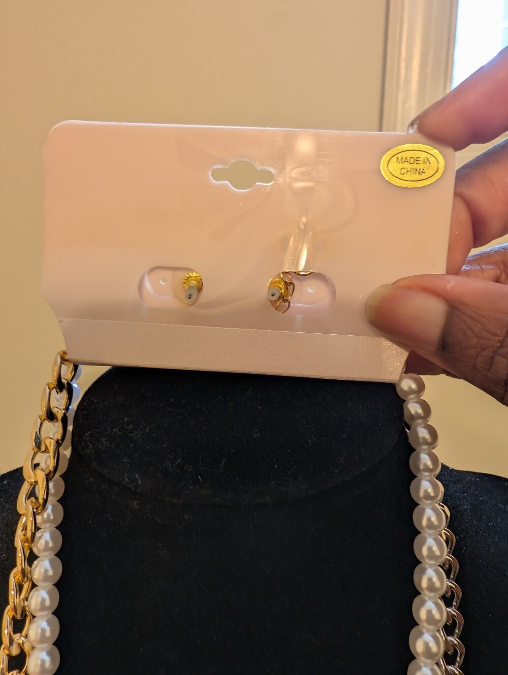 Daisy Fuentes Gold and Pearl Layered Necklace Set - Picture 6 of 6